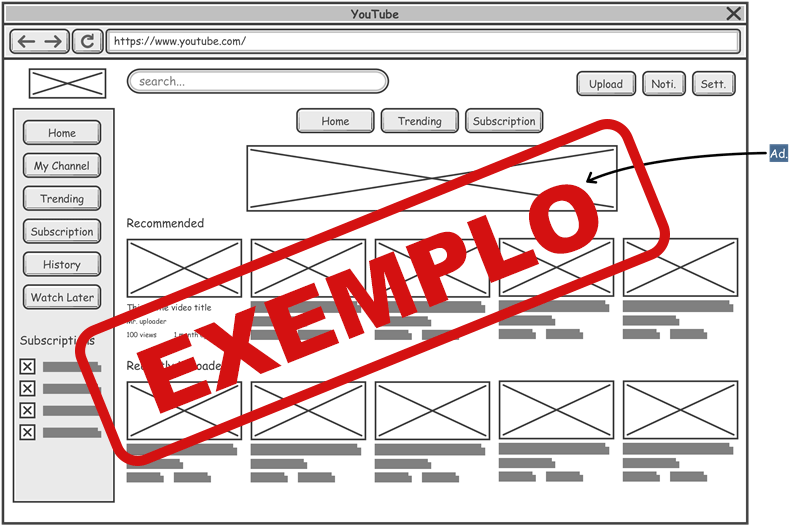 Exemplo de wireframe